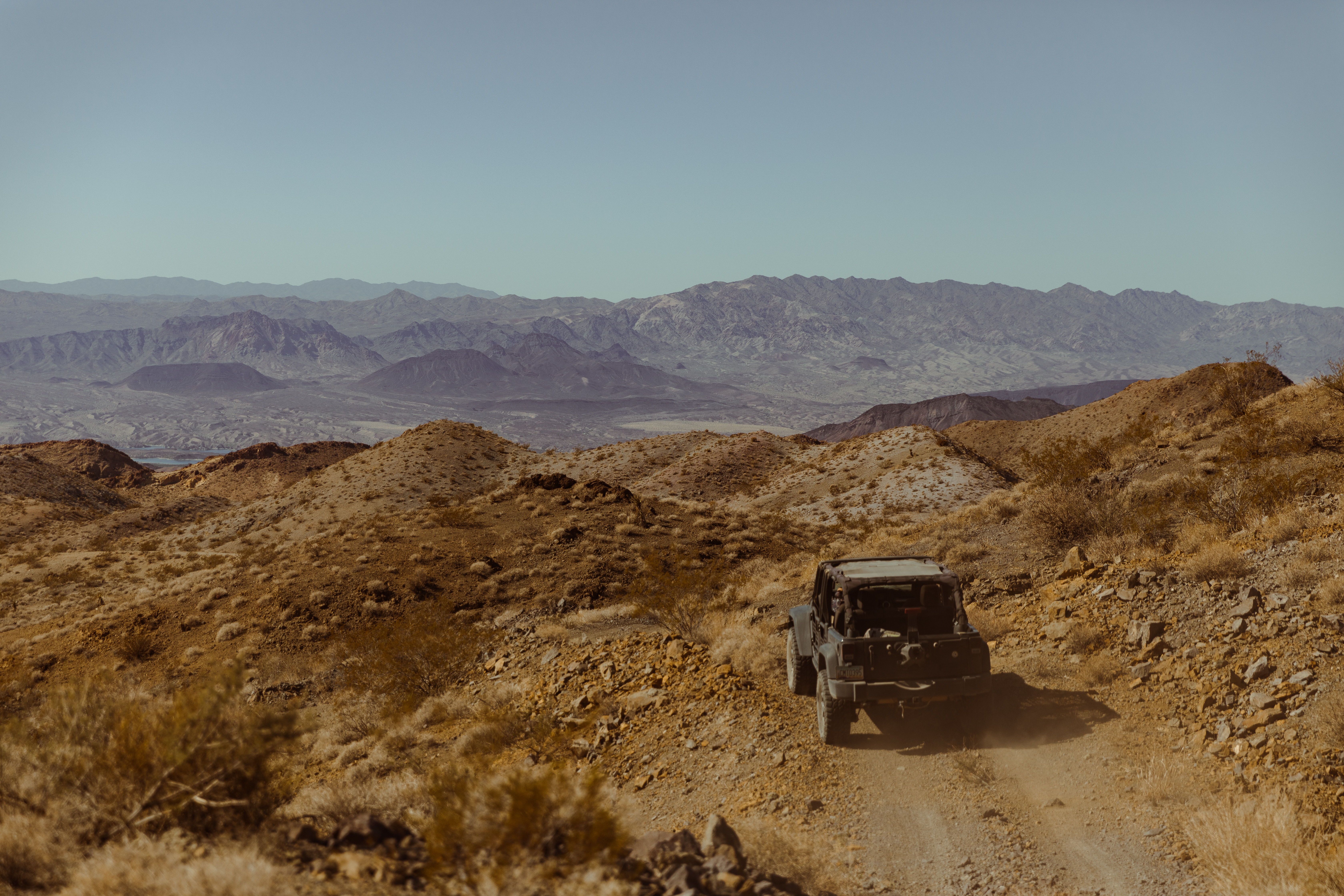 jeep in the mohave desert