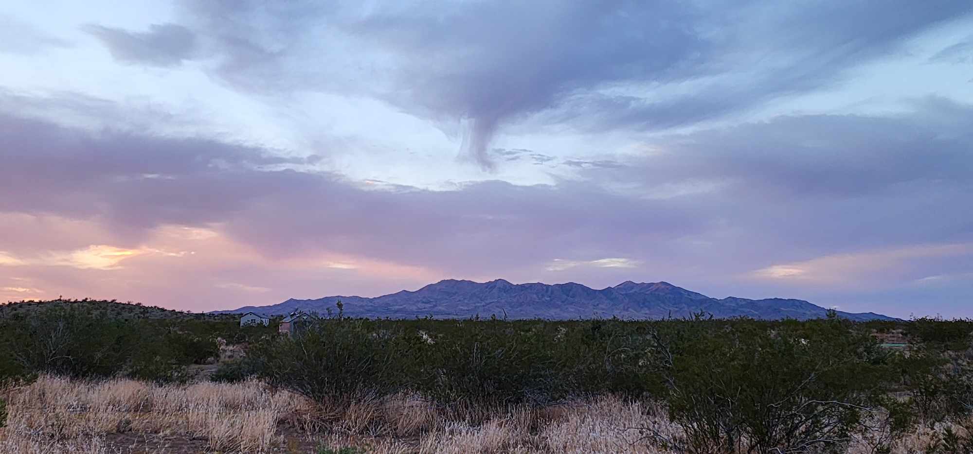 sunset in the desert